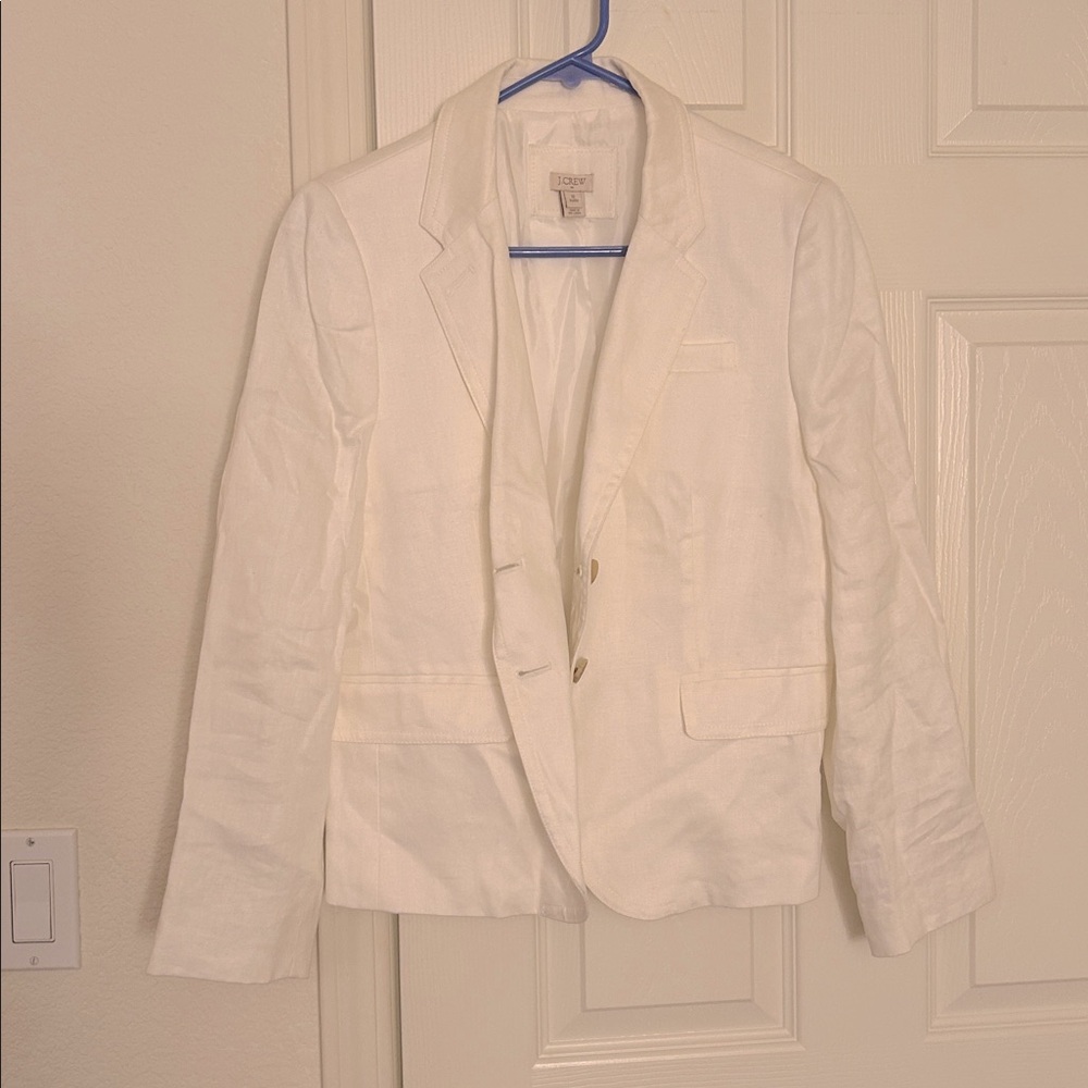 J. Crew Women's White Linen Blazer - Picture 16 of 16